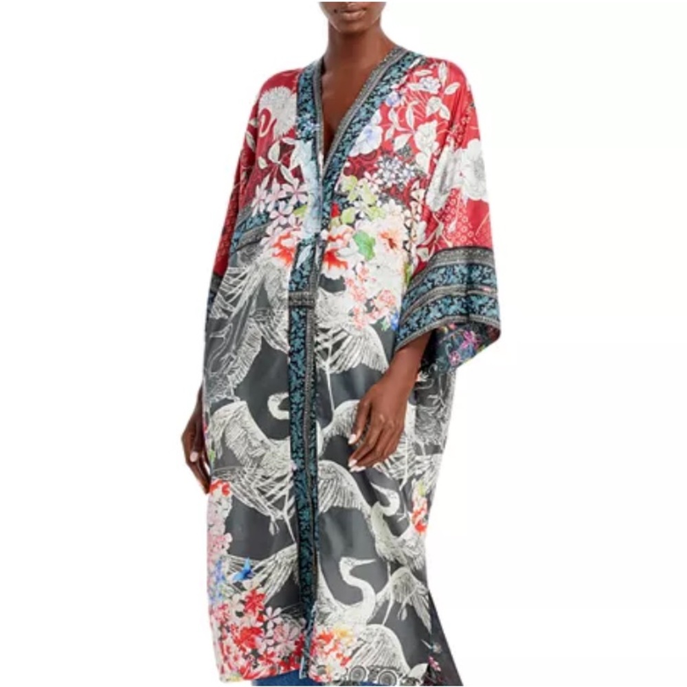 Johnny Was Janice Gabrielle Kim Reversible Silk Kimono - NWT - Sz. L - Picture 2 of 16